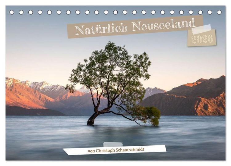 Produktbild: Nat&uuml;rlich Neuseeland (Tischkalender 2026 DIN A5 quer), CALVENDO Monatskalender
