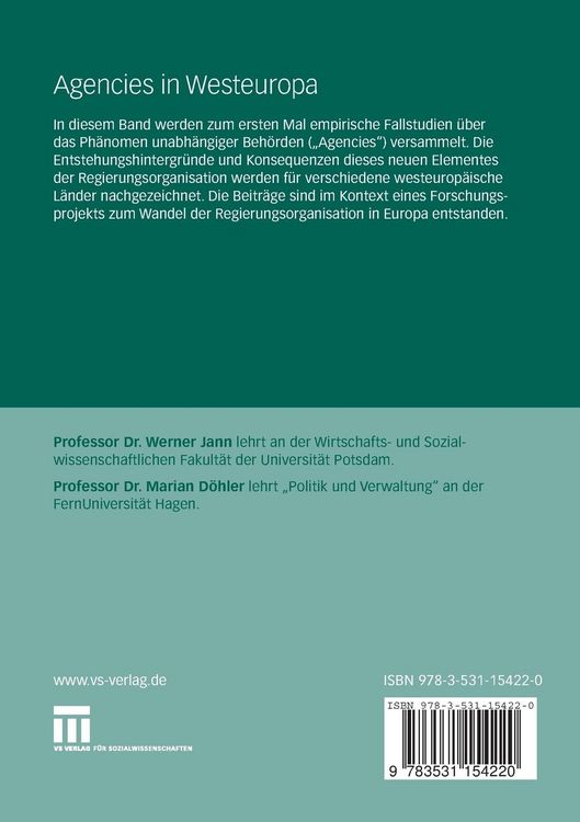 Produktbild: Agencies in Westeuropa