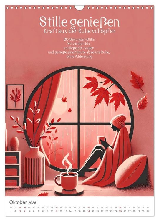 Produktbild: Dein Anti-Stress Kalender - Monatliche Inspirationen f&uuml;r mehr Entspannung (Wandkalender 2026 DIN A3 hoch), CALVENDO Monatskalender