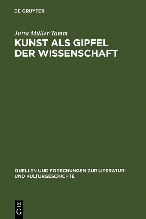 Produktbild: Kunst als Gipfel der Wissenschaft