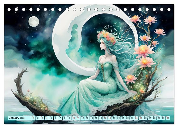 Produktbild: Enchantress of nature (Desk Calendar 2026 DIN A5 landscape), CALVENDO 12 Month DeskCalendar