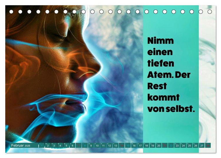 Produktbild: Im Flow des Atems - Energie des Lebens (Tischkalender 2026 DIN A5 quer), CALVENDO Monatskalender