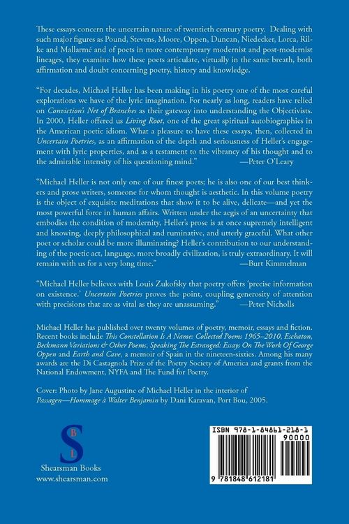 Produktbild: Uncertain Poetries