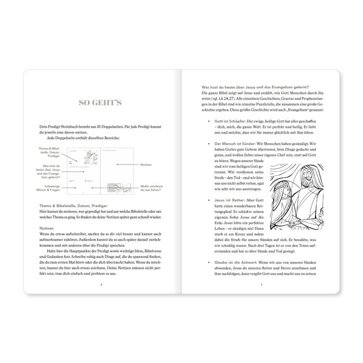 Produktbild: Predigt-Notizbuch f&uuml;r Kinder