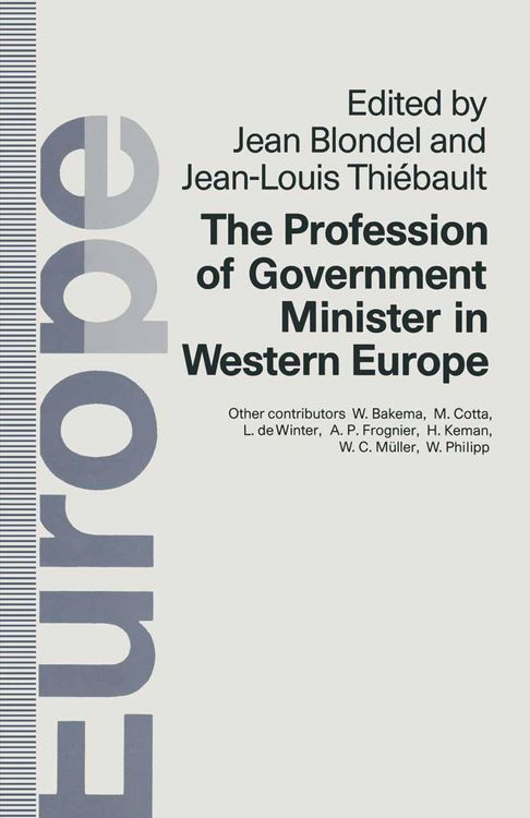 Produktbild: Profession of Government Minister in Western Europe