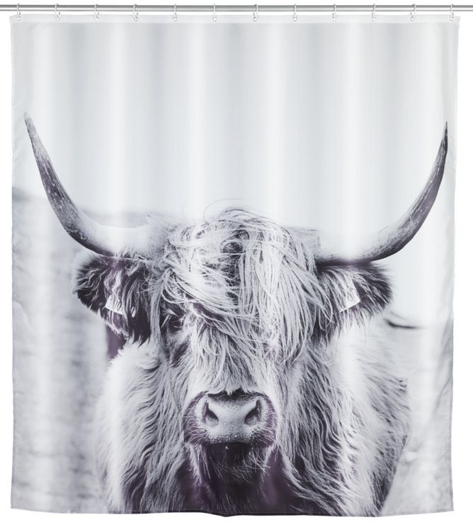 Produktbild: Duschvorhang Mod. Yak, Textil (Polyester), 180 x 200 cm, waschbar
