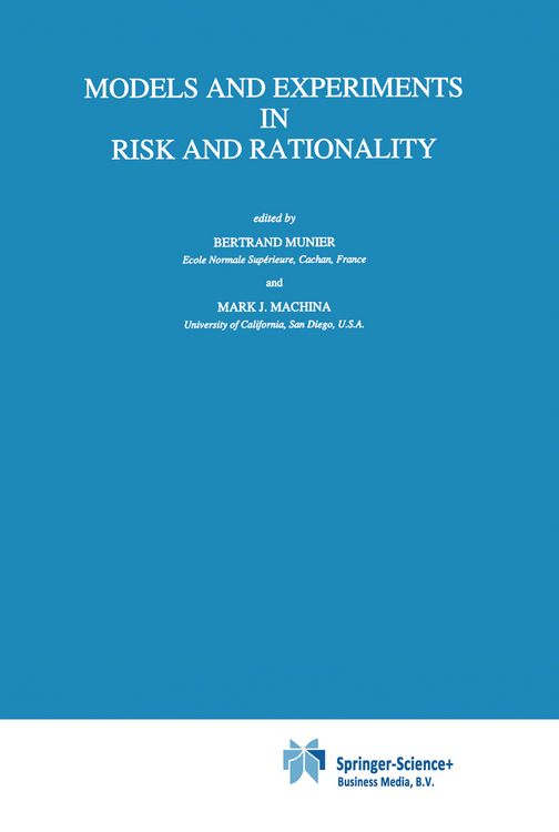 Produktbild: Models and Experiments in Risk and Rationality