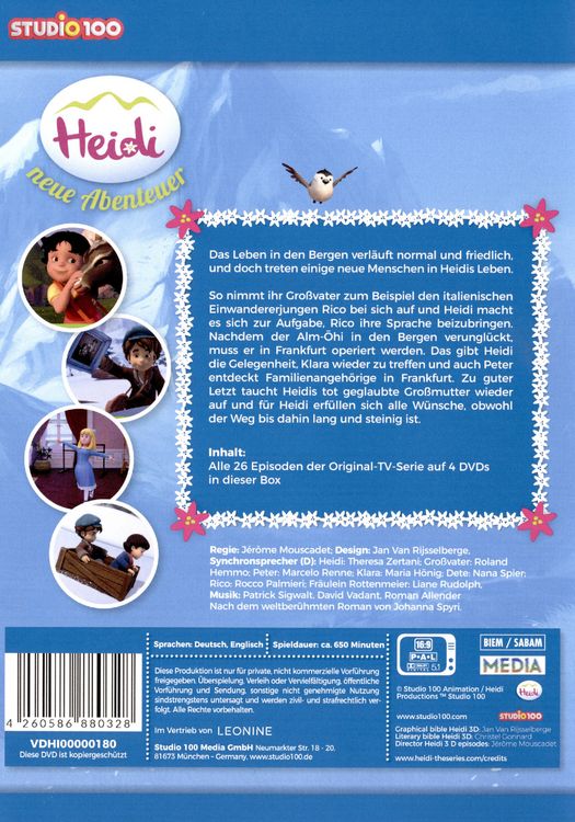Produktbild: Heidi - Komplettbox/Staffel 2 - 26 Folgen [4 DVDs]