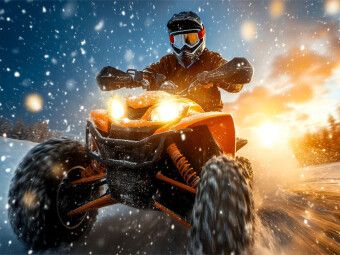 Produktbild: CALVENDO Puzzle Quadfahren auf der Schneepiste | 1000 Teile Lege-Gr&ouml;&szlig;e 64x48cm Foto-Puzzle f&uuml;r gl&uuml;ckliche Stunden