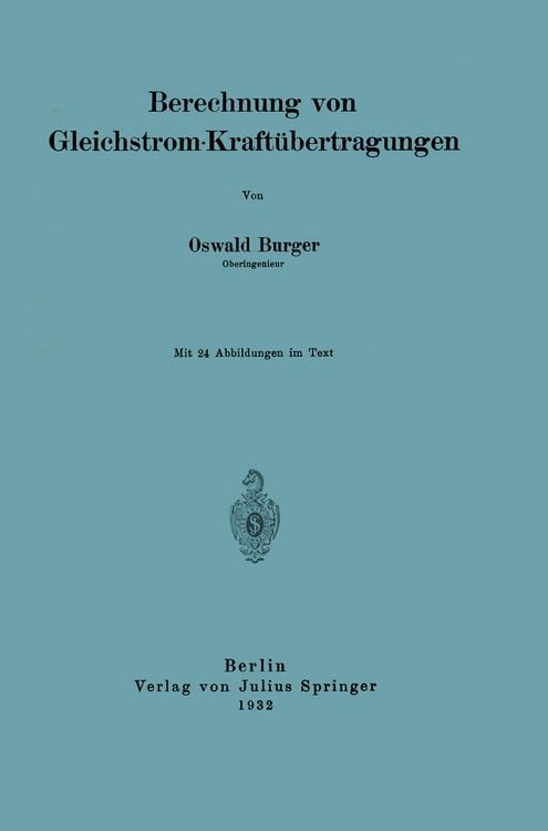 Produktbild: Berechnung von Gleichstrom-Kraft&uuml;bertragungen