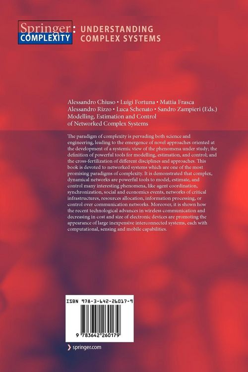 Produktbild: Modelling, Estimation and Control of Networked Complex Systems