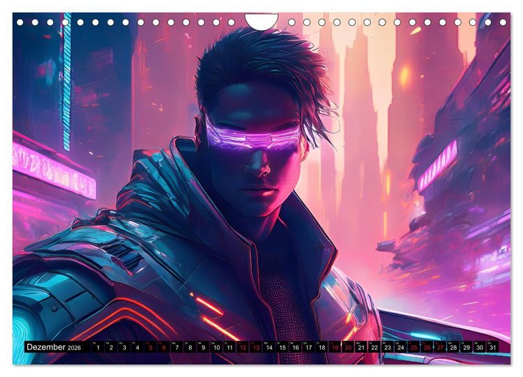 Produktbild: Cyberpunk (Wandkalender 2026 DIN A4 quer), CALVENDO Monatskalender