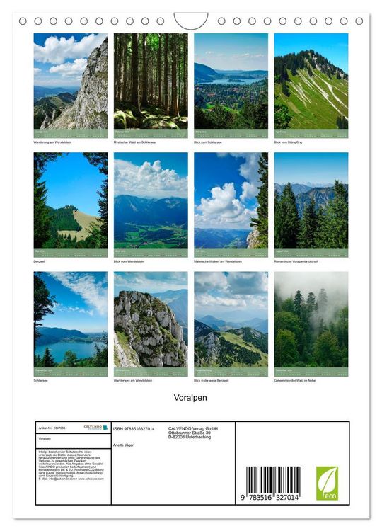 Produktbild: Voralpen (Wandkalender 2026 DIN A4 hoch), CALVENDO Monatskalender