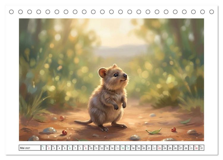 Produktbild: Quokkas - Gl&uuml;ckliche Momente im australischen Busch (Tischkalender 2027 DIN A5 quer), CALVENDO Monatskalender