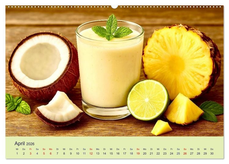 Produktbild: Gesunde Smoothies (Wandkalender 2026 DIN A2 quer), CALVENDO Monatskalender