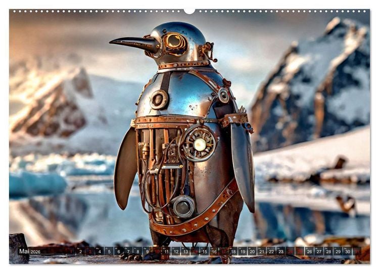 Produktbild: Die Roboter-Tierwelt (hochwertiger Premium Wandkalender 2026 DIN A2 quer), Kunstdruck in Hochglanz