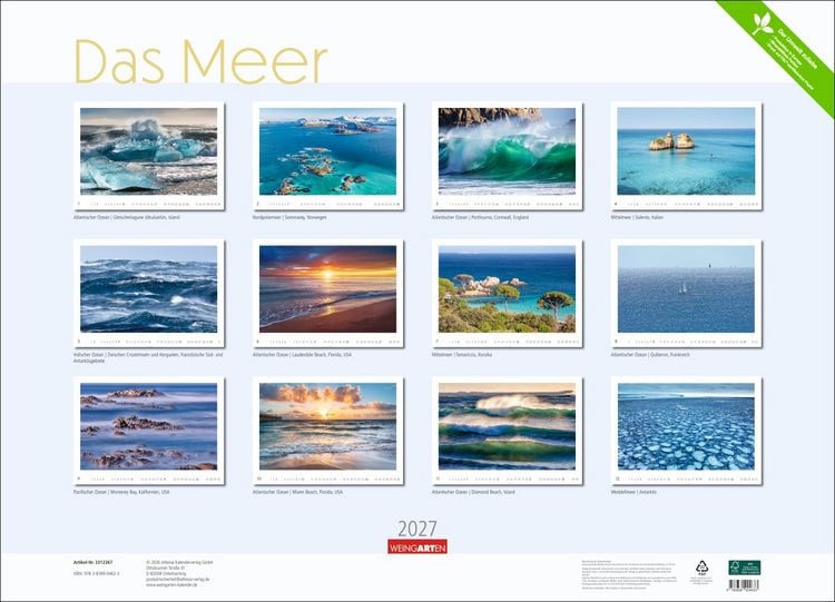 Produktbild: Das Meer Kalender 2027