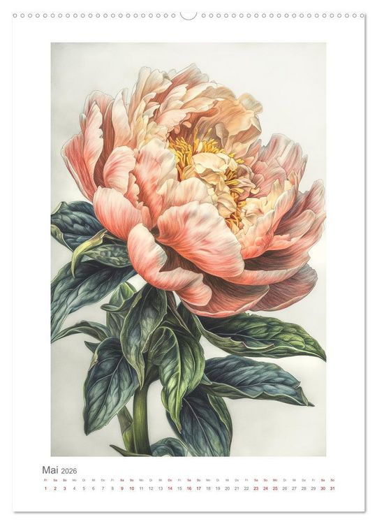 Produktbild: Buntstiftzeichnungen (Wandkalender 2026 DIN A2 hoch), CALVENDO Monatskalender