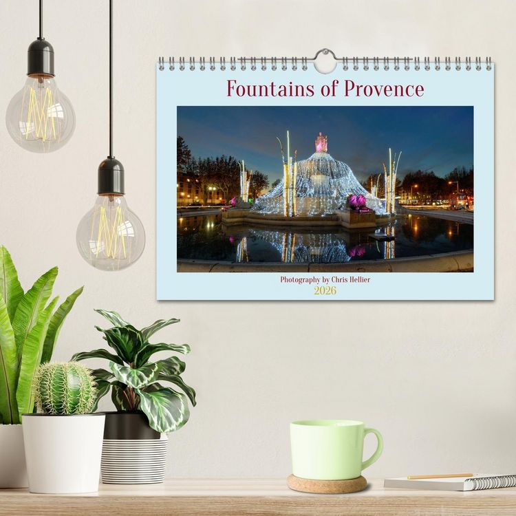 Produktbild: Fountains of Provence (Wall Calendar 2026 DIN A4 landscape), CALVENDO 12 Month Wall Calendar