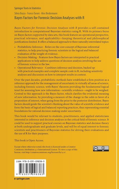 Produktbild: Bayes Factors for Forensic Decision Analyses with R