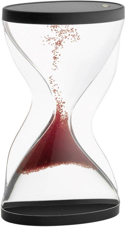 Produktbild: TFA Dostmann 18.6004.05 Sanduhr Acrylglas klar, Rot, Schwarz mechanisch