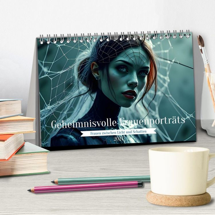 Produktbild: Geheimnisvolle Frauenportr&auml;ts (Tischkalender 2027 DIN A5 quer), CALVENDO Monatskalender