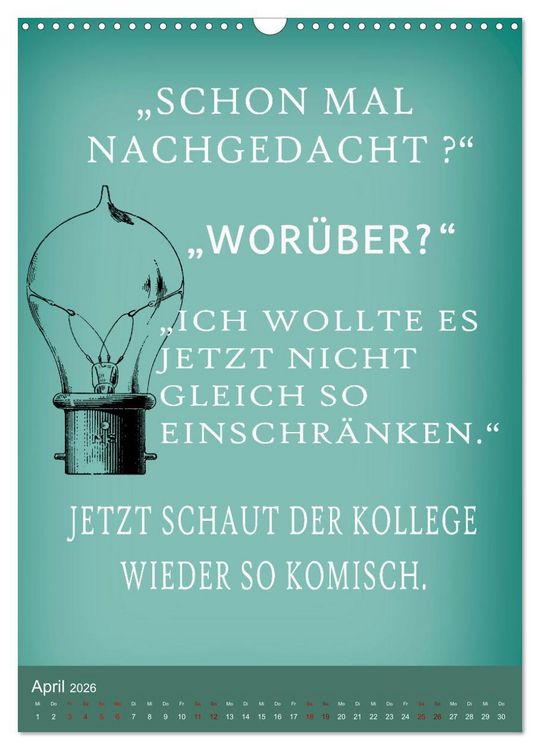 Produktbild: B&uuml;ro und so ... (Wandkalender 2026 DIN A3 hoch), CALVENDO Monatskalender