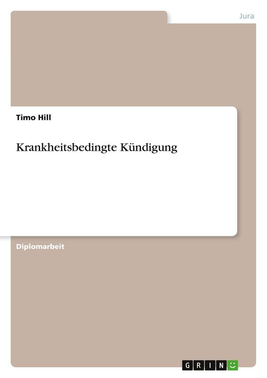 Produktbild: Krankheitsbedingte K&uuml;ndigung