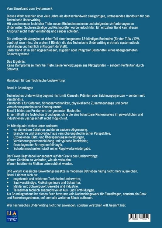 Produktbild: Handbuch f&uuml;r das Technische Underwriting