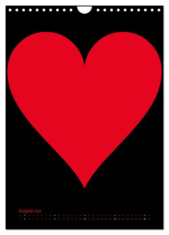 Produktbild: Foto- und Bastelkalender &bdquo;LIEBE&ldquo; in der Farbe Schwarz (Wandkalender 2026 DIN A4 hoch), CALVENDO Monatskalender