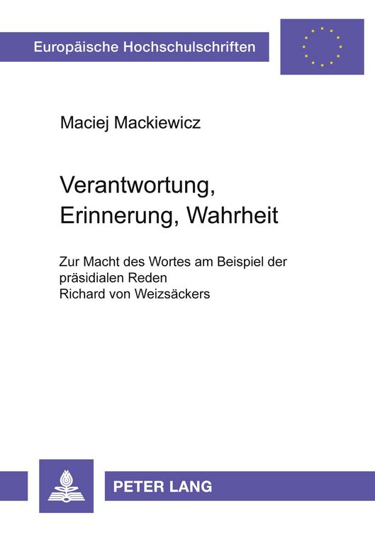 Produktbild: Verantwortung, Erinnerung, Wahrheit