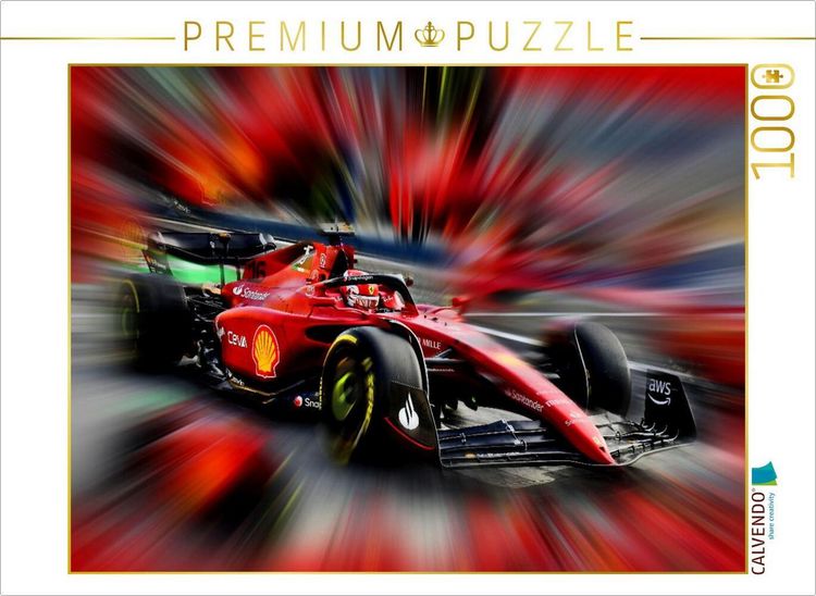 Produktbild: CALVENDO Puzzle Beim Saisonauftakt 2022 in Bahrain dominierte der Monegasse Charles Leclerc das Rennen und siegte f&uuml;r die Scuderia Ferrari. | 1000 Tei