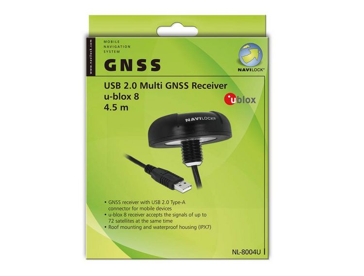 Produktbild: Navilock NL-8004U GPS Empf&auml;nger Schwarz 1St.