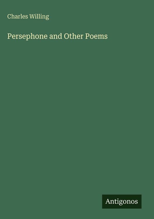 Produktbild: Persephone and Other Poems
