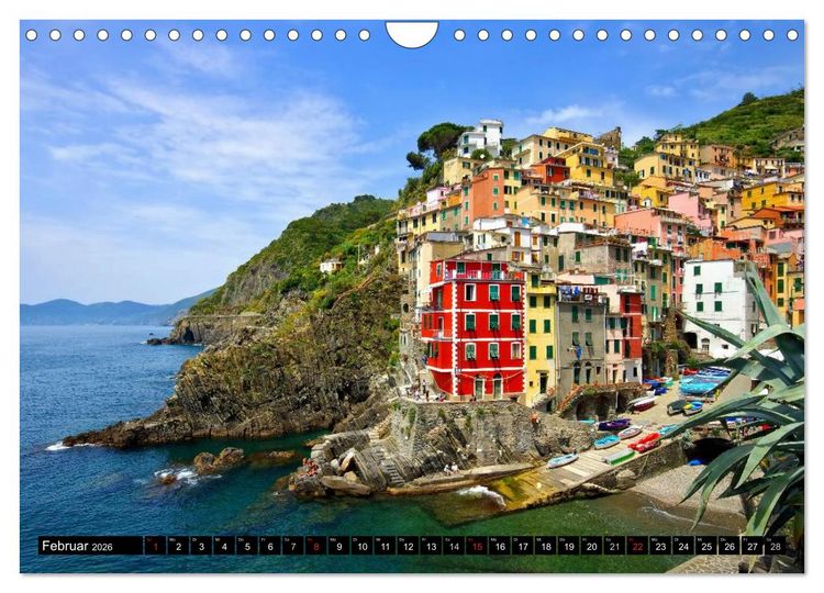 Produktbild: Ligurien - Berge und Meer (Wandkalender 2026 DIN A4 quer), CALVENDO Monatskalender