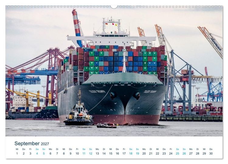 Produktbild: Schiffe gucken im Hamburger Hafen (Wandkalender 2027 DIN A2 quer), CALVENDO Monatskalender