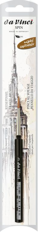 Produktbild: da Vinci Pinsel COSMOTOP-SPIN Aquarellpinsel, Serie 1573 Gr. 3, sogenannter Reisepinsel