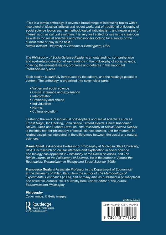 Produktbild: The Philosophy of Social Science Reader