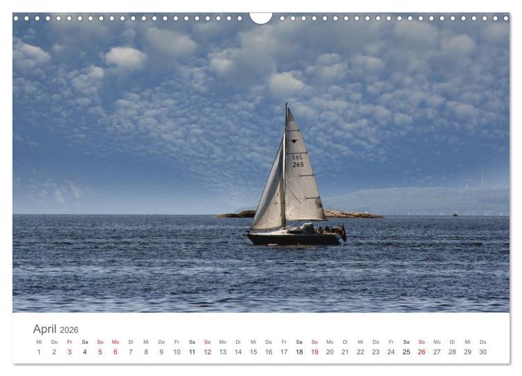 Produktbild: Segelboote in S&uuml;dschwedens Sch&auml;ren (Wandkalender 2026 DIN A3 quer), CALVENDO Monatskalender