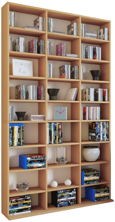 Produktbild: Holz CD DVD Standregal B&uuml;cherregal Regal Megosa XL