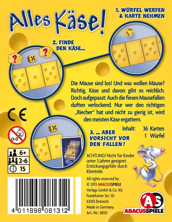 Produktbild: Abacusspiele - Alles K&auml;se, Kartenspiel