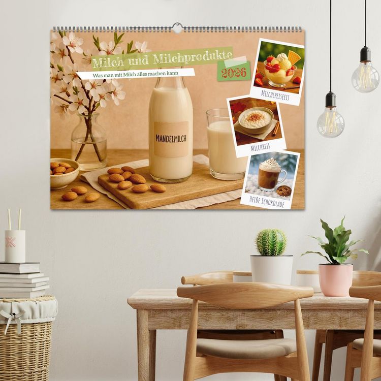 Produktbild: Milch und Milchprodukte (Wandkalender 2026 DIN A2 quer), CALVENDO Monatskalender