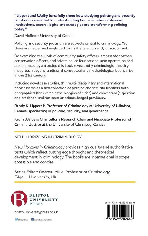Produktbild: A Criminology of Policing and Security Frontiers