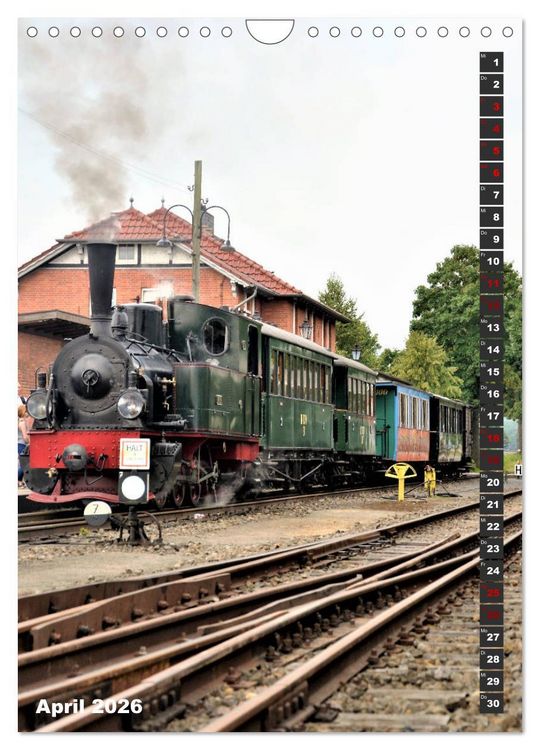 Produktbild: EISENBAHN - NOSTALGIE - 2026 (Wandkalender 2026 DIN A4 hoch), CALVENDO Monatskalender