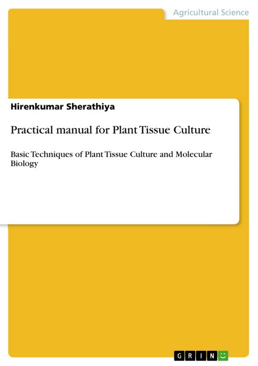 Produktbild: Practical manual for Plant Tissue Culture