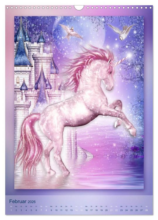 Produktbild: Einh&ouml;rner - Kalender (Wandkalender 2026 DIN A3 hoch), CALVENDO Monatskalender