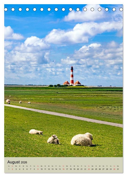 Produktbild: NORDSEEFLAIR - St. Peter Ording und Westerhever (Tischkalender 2026 DIN A5 hoch), CALVENDO Monatskalender