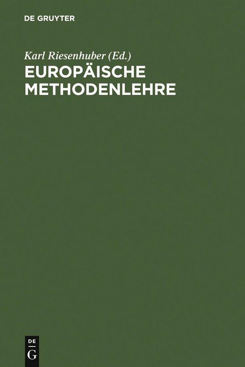 Produktbild: Europ&auml;ische Methodenlehre