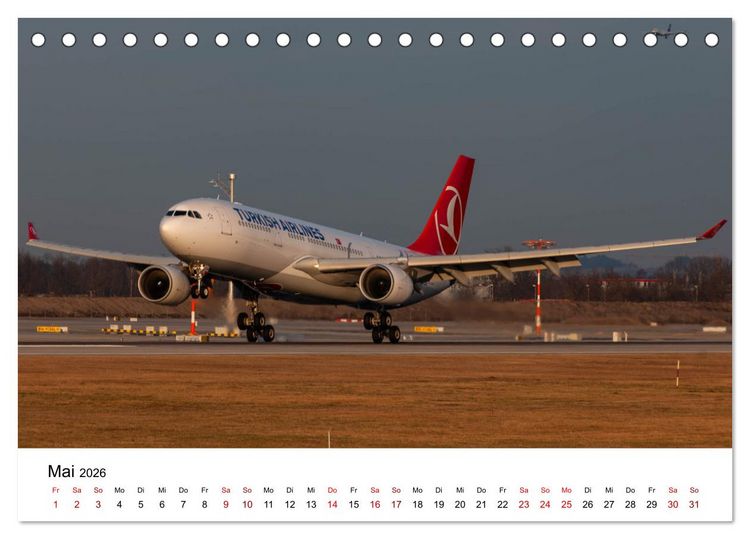 Produktbild: Flugzeuge von Airbus 2026 (Tischkalender 2026 DIN A5 quer), CALVENDO Monatskalender