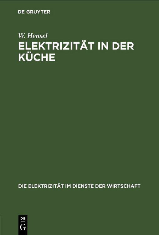 Produktbild: Elektrizit&auml;t in der K&uuml;che